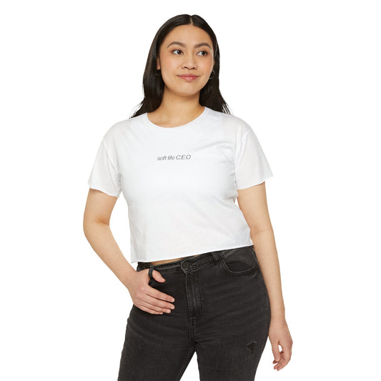 Soft Life C.E.O. Women’s Crop Tee – Festival Ready, Chill Approved
