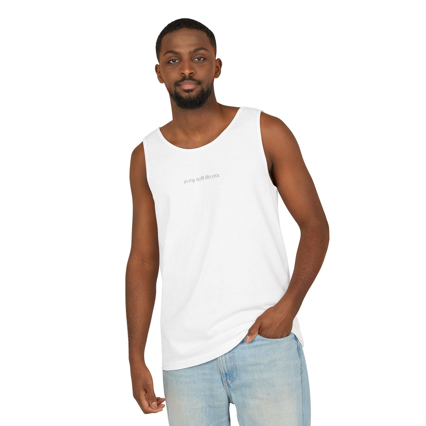 In My Soft Life Era Tank – Unisex Garment-Dyed Essential for Elevated Ease