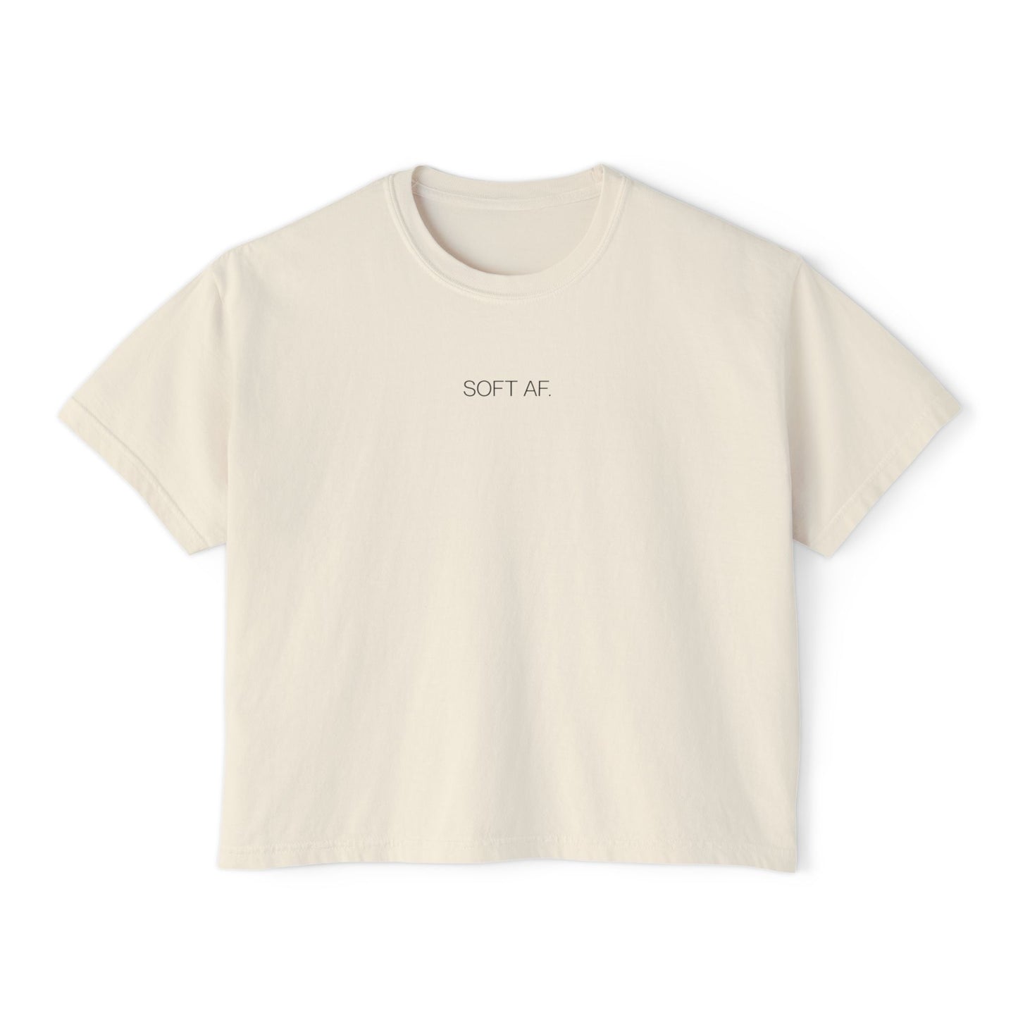 Soft AF Boxy Tee – Cropped Vintage Cotton for Chill Days
